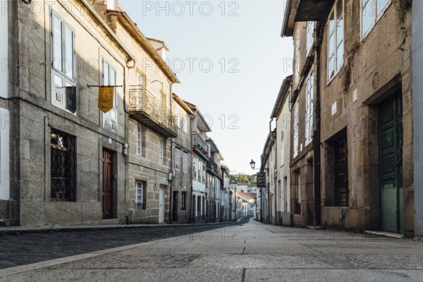 Santiago de Compostela, Spain, July 18, 2020: Street in historical centre of Santiago de