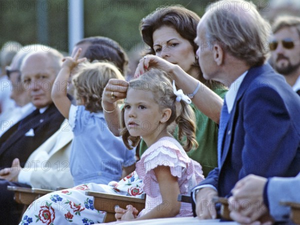The Crown princess Victoria pictured in the summer of 1983 on the grounds of Solliden castle on