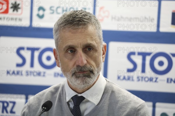 Head coach / trainer Mark French (ERC Ingolstadt) at the press conference, PK after the game of DEL