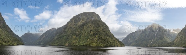 Magnificent landscape of rugged Doubtful Sound, Fiordland National Park, South Island of New