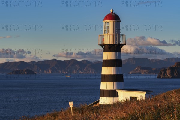 Petropavlovsky Lighthouse founded in 1850 located on Kamchatka Peninsula on shore of Avacha Gulf in