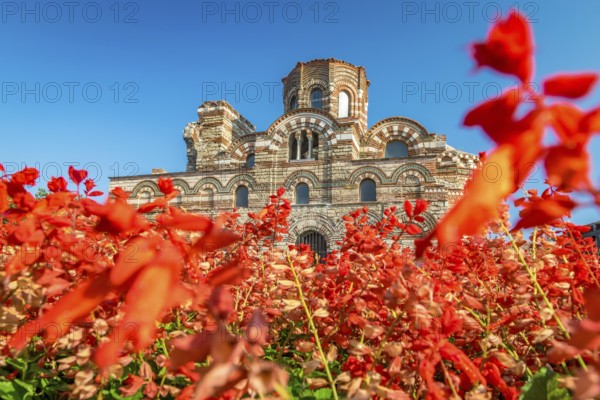 Church of Christ Pantocrator in Nessebar ancient city. Nesebar, Nesebr is a UNESCO World Heritage