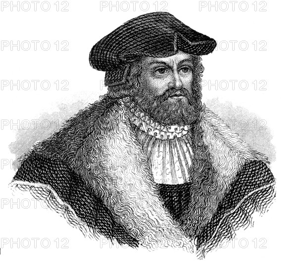 Portrait of John of Saxony, 1468 - 1532, known as John the Steadfast, John the Constant, Elector of
