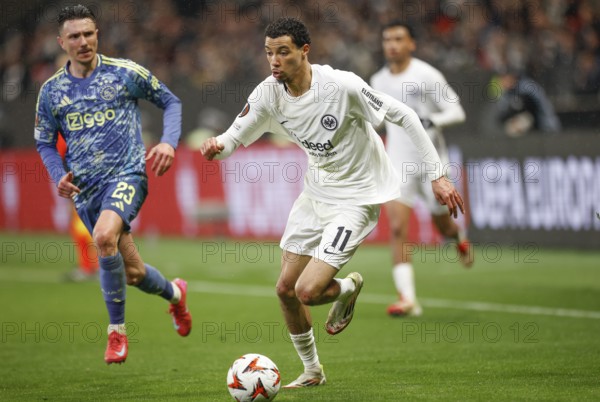 Football, Europa League, round of 16 second leg, 2024/2025, Eintracht Frankfurt vs. Ajax Amsterdam,