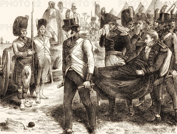 Death of General Abercromby, Battle of Alexandria, 21 March 1801, French campaign in Egypt and