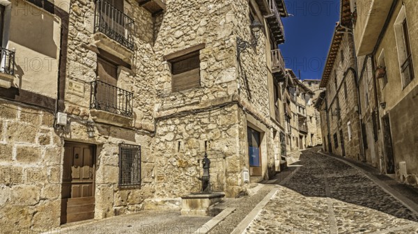 Street Scene, Traditional Architecture, Frías Medieval Town, Historic Artistic Grouping, Las