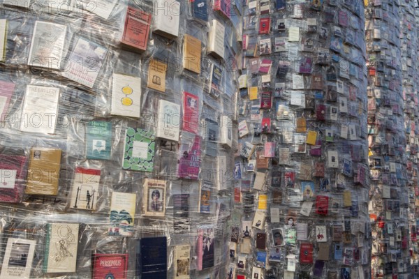'The Parthenon of Books' by the Argentinian conceptual artist Marta Minujin, banned books,