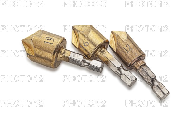 Sharp Fluted Cutting Tools. Three Chamfer Countersink Deburring Drill Bit Set Crosshole Cutting