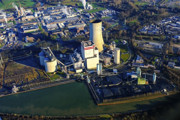 Power plant facilities of the coal-fired combined heat and power plant Kohlekraftwerk Lünen GmbH &