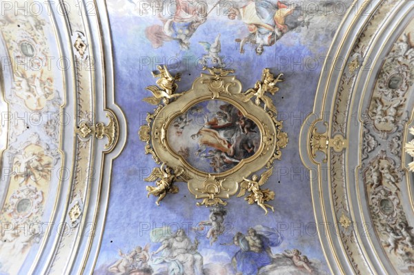 Church of Santa Maria dopra Minerva, Minerva Temple, Assisi, Umbria, Italy, Ceiling painting with
