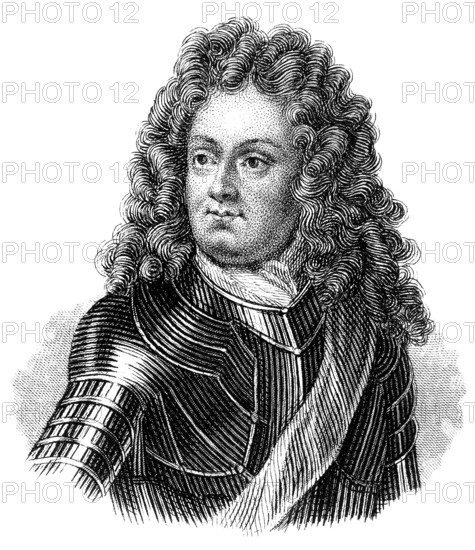 Portait of John Churchill, 1st Duke of Marlborough, 1650 - 1722, an English soldier and statesman,