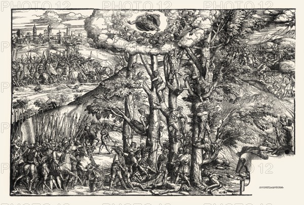 Lucantonio degli Uberti, The Martyrdom of the Ten Thousand Christians on Mount Ararat, c.1515-20,