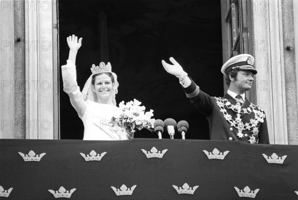 Wedding of Carl XVI Gustaf and Silvia Sommerlath. Carl XVI Gustaf, King of Sweden. Born 30 april
