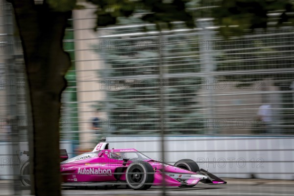 KYLE KIRKWOOD (27) of Jupiter, Florida runs through the streets during the Honda Indy Toronto in