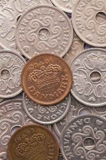 Different coins of Danish Krone