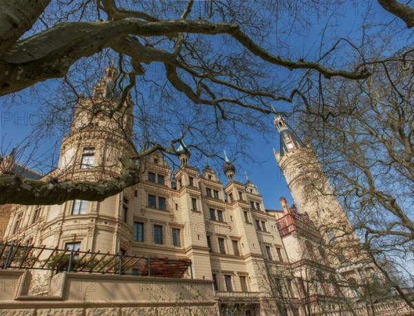 Schwerin Castle, seat of the state parliament of Mecklenburg-Vorpommern, Schwerin,