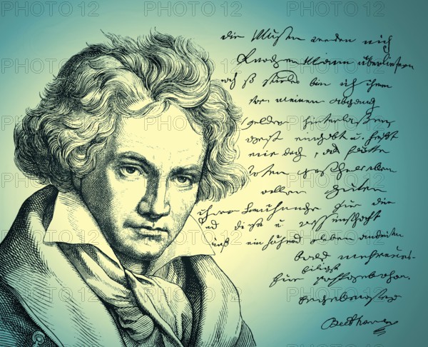 Handwritten letter by Beethoven to his publisher Schott, Ludwig van Beethoven, 1770 -1827, German