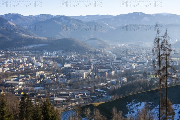 View of the city of Leoben, Leoben, Styria, Austria, Europe