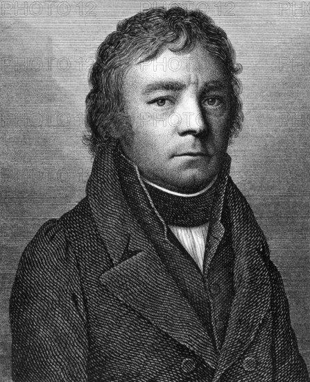 Johann Heinrich van Ess (1772-1847) on engraving from 1859. German Catholic theologian. Engraved by