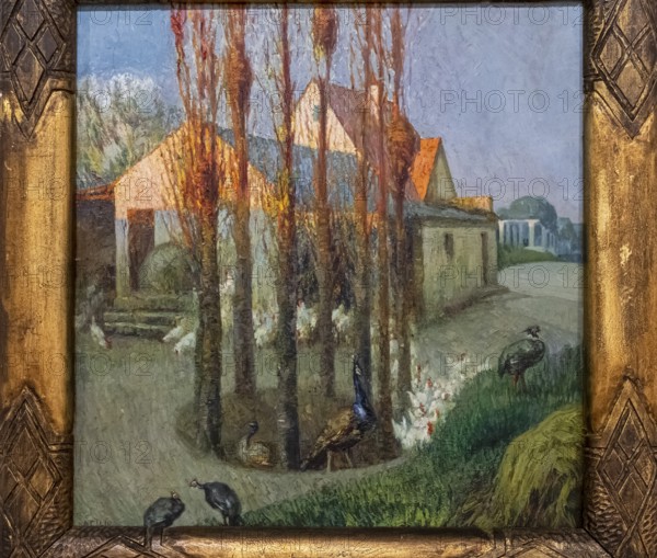 Aus de la meva quinta, Atilio Boveri, 1923, oil on wood, pollensa museum, Majorca, Balearic