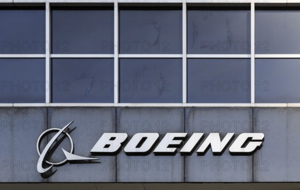 Sign at Boeing headquarters in Chicago, IL, USA, Chicago, United States, North America