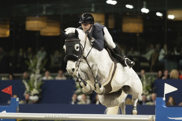 Julien Anquetin of France competes in 1.60m FEI Jumping World Cup at Jumping Amsterdam in