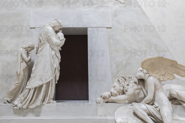 Possagno, Italy, 29 June 2022. Funeral monument to Maria Christina of Austria, by sculptor Antonio