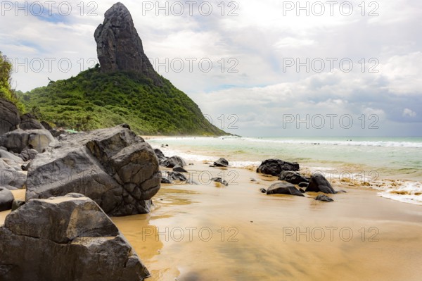 Fernando de Noronha, Brasil. Turquoise water around the Two Brothers rocks, UNESCO World Heritage