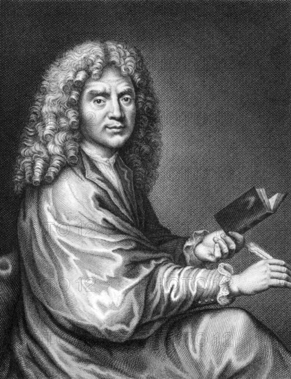 Moliere (1622-1676) on engraving from 1859. French playwright and actor, one of the greatest