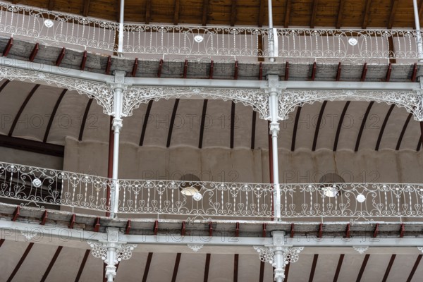 Madrid, Spain, May 1, 2021: The Beti Jai fronton in Madrid. It is a sport venue in Neo-Mudejar