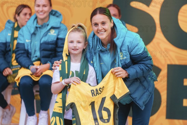 MELBOURNE, AUSTRALIA, JULY 11: Hayley Raso of Australia at the Matildas Women's World Cup squad