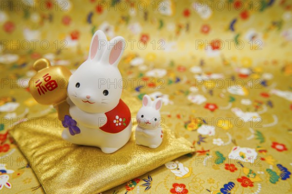 Rabbit year New Year material (New Years card). Shooting Location: Yokohama-city kanagawa