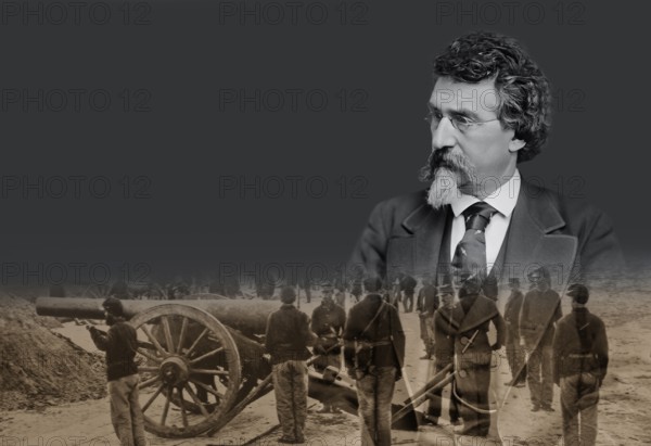 Mathew B. Brady, 1823 – 1896, early American photographer, scene of the Civil War, digitally