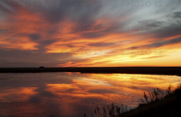 Sunset Rural Saskatchewan near Moose Jaw farmland