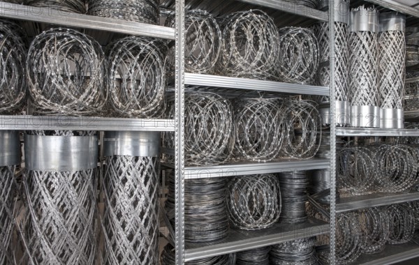 Fencing and steel shelves, Acropolis Redux, Stathis Logothetis, installation by the conceptual