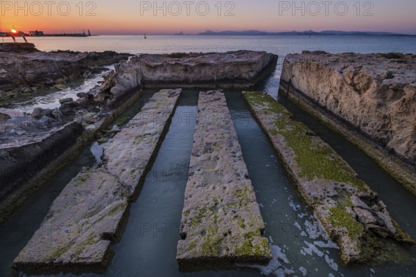 Irrigation canal of the salt flats, Sa Siquia, la Savina, Formentera, Pitiusas Islands, Balearic