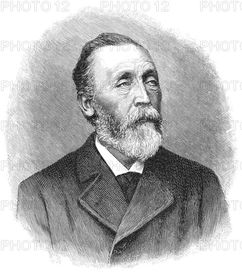 Portrait of Ernst Heinrich Wilhelm von Stephan, 1831-1897, postmaster general of the German Reich,