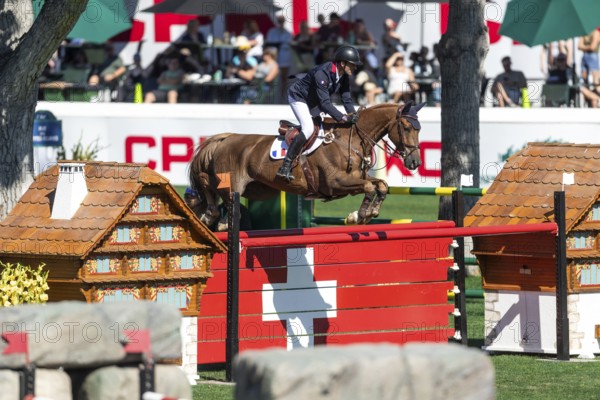 Francois Xavier Boudant of France, riding Brazyl du Mezel competes in the BMO Nations Cup during