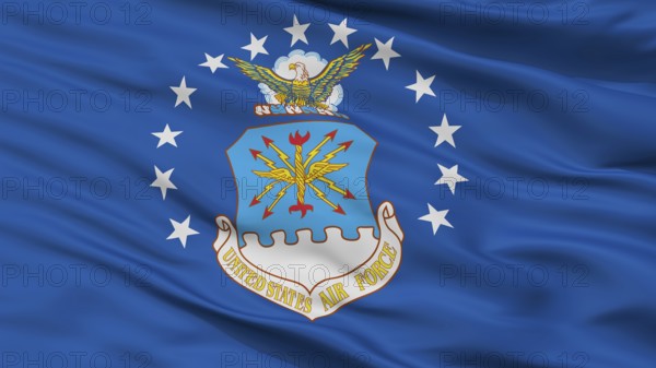 United States Air Force Flag, Closeup View