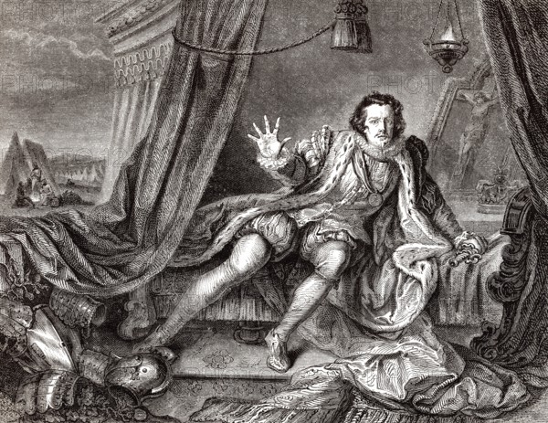David Garrick, 1717-1779, englischer Schauspieler, als Richard III.