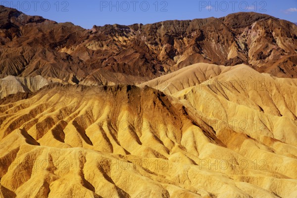 Death Valley National Park California Zabriskie point eroded mudstones