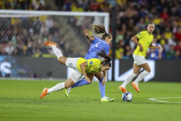 BRISBANE, AUSTRALIA, JULY 29: LUANA of Brazil and Sandie Toletti of France compete as Brazil plays