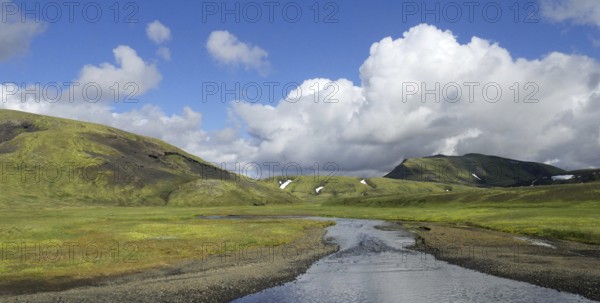 In the highlands near Landmannalaugar in Iceland