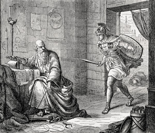 Death of Archimedes of Syracuse, c.?287 – c.?212 BC, a Greek mathematician, physicist, engineer,