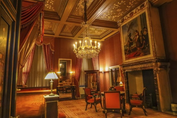 Amsterdam, Netherlands. September 2022. The interior of the various royal chambers in the Royal