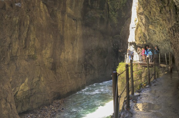 The rock faces cut by the Partnach torrent reach a height of 80 metres in places. It is located