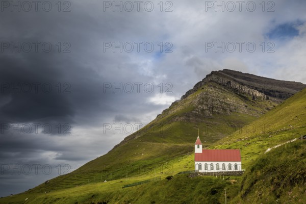 The wild landscape of the Faroe Islands in the North Atlantic