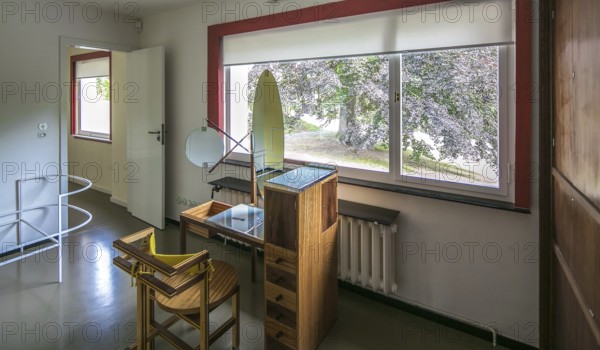 Weimar, Haus am Horn, model house built in 1923 to a design by Georg Muche, ladies' room with