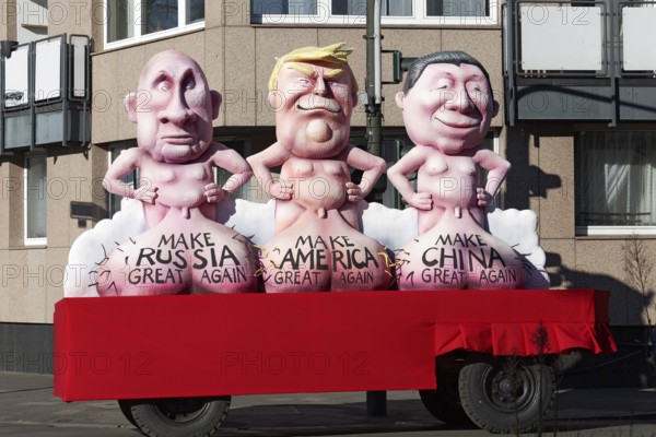 Autocrats Trump, Putin and Xi with big scrotums, Make America, Russia, China Great Again,