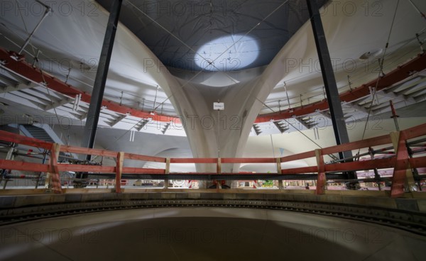 Chalice supports in the cathedral, platform 3, construction site, construction material, Stuttgart